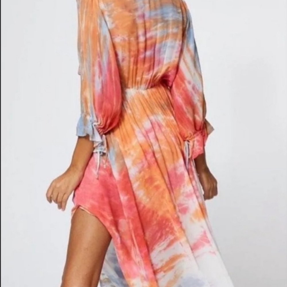 Young Fabulous & Broke Pink Tie Dye Maxi Dress - Picture 3 of 7